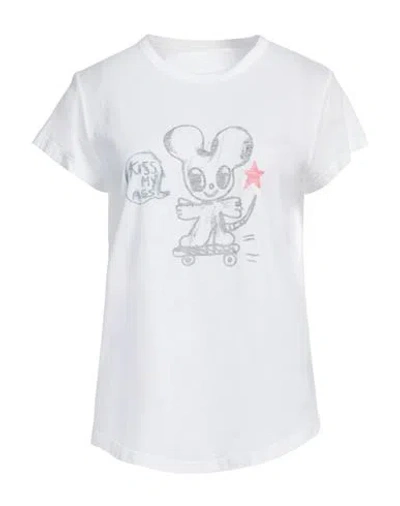 Zadig & Voltaire Woman T-shirt White Size S Organic Cotton, Modal