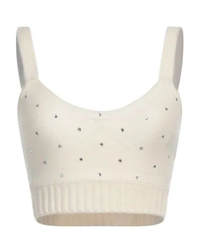 Zadig & Voltaire Woman Top Cream Size M Wool, Cashmere, Polyamide, Elastane In White