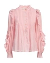 Zadig & Voltaire Woman Top Pink Size M Cotton, Viscose In Pink