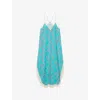 Zadig & Voltaire Ristyl Cdc Chaines Silk Dress In Blue