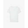 Zadig & Voltaire Womens Marta Diamante-embellished Short-sleeve Cotton-blend T-shirt Blanc Xs In Blanc
