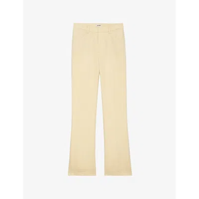 Zadig & Voltaire Zadig&voltaire Womens Cedra Pistol High-rise Wide-leg Cotton And Linen-blend Trousers