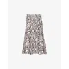 Zadig & Voltaire June Twill Wild Chains Midi Skirt In Ecru