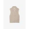 Zadig & Voltaire Lunny Merino-wool Sweater Vest In Ecru
