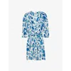 Zadig & Voltaire Ruz Midikleid Mit Blumen-print In Ecru