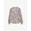 Zadig & Voltaire Telia Long-sleeve Silk-twill Blouse In Ecru