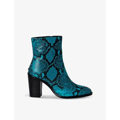 Zadig & Voltaire Preiser 85mm Snakeskin-effect Ankle Boots In Multi