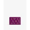 ZADIG & VOLTAIRE ZADIG&VOLTAIRE WOMEN'S GLAM CHARM-DETAIL QUILTED-LEATHER PASS CARD HOLDER