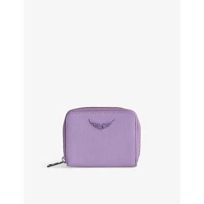 Zadig & Voltaire Mini Zv Coin Purse In Purple