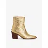 Zadig & Voltaire Cara Boots In Gold