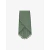 Zadig & Voltaire Jeudie Logo-print Midi Skirt In Grass
