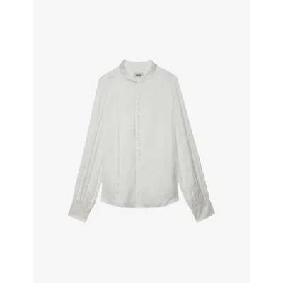 Zadig & Voltaire Zadig&voltaire Women's Judo Twina Long-sleeve Pleated Satin Blouse