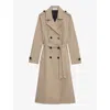 Zadig & Voltaire Mandy Trench Maxi Coat In Latte