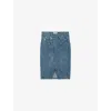 ZADIG & VOLTAIRE ZADIG&VOLTAIRE WOMENS LIGHT BLUE JINKO ASYMMETRIC-WAIST HIGH-RISE DENIM SKIRT