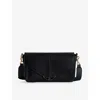 Zadig & Voltaire Womens Noir Borderline Wing-embellished Leather Cross-body Bag In Noir