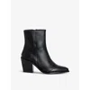 Zadig & Voltaire Cara 70mm Leather Boots In Noir