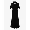 ZADIG & VOLTAIRE ZADIG&VOLTAIRE WOMENS NOIR LYSA CUT-OUT KNITTED MERINO-WOOL BLEND MAXI DRESS