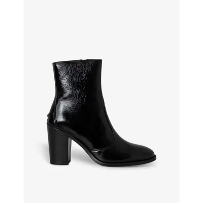 Zadig & Voltaire Preiser 85mm Leather Ankle Boots In Noir