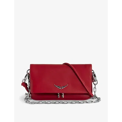 Zadig & Voltaire Zadig&voltaire Womens Power Rock Nano Eternal Leather Clutch Bag In Power