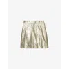 Zadig & Voltaire Jinette Metallic Leather Skirt In Shea