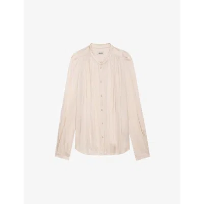 Zadig & Voltaire Zadig&voltaire Womens Sorbet Tchin V-neck Woven Blouse