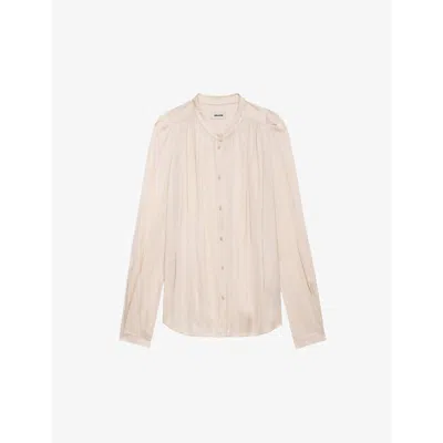 Zadig & Voltaire Zadig&voltaire Women's Sorbet Tchin V-neck Woven Blouse In Sorbet