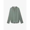 Zadig & Voltaire Zadig&voltaire Womens Treillis Tink V-neck Satin Shirt