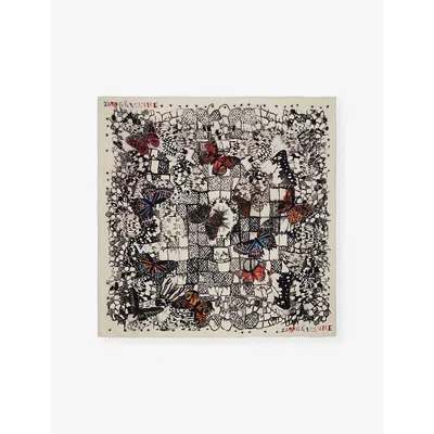 Zadig & Voltaire Blondie 135 Organic-silk Scarf In Flash