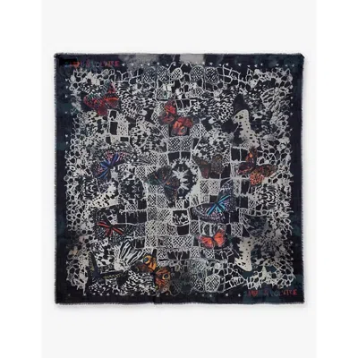 ZADIG & VOLTAIRE WOMENS INK KERRY BUTTERFLY-PRINT MODAL SCARF