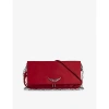 Zadig & Voltaire Rock Eternal Leather Clutch Bag In Power