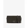 Zadig & Voltaire Zadig&voltaire Women's Record Rock Python-embossed Wing-embellished Leather Clutch