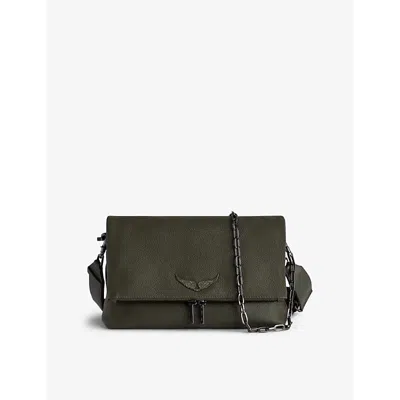 Zadig & Voltaire Womens Record Rocky Grained-leather Cross-body Bag In Record