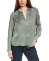 Zadig & Voltaire Tink Satin Tunic Top In Green