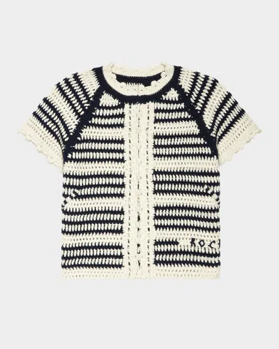 ZADIG & VOLTAIRE ZELIE OPEN CROCHET CARDIGAN