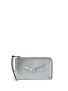 Zadig & Voltaire Zv Card Holder In Silver