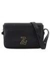 Zadig & Voltaire Zv Le Mini Hobo Bag  - Black - Croc Embossed Leather In Black