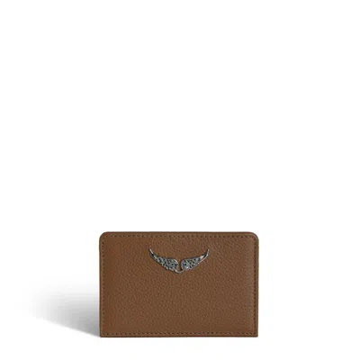 Zadig & Voltaire Zv Pass Card Holder In Brown