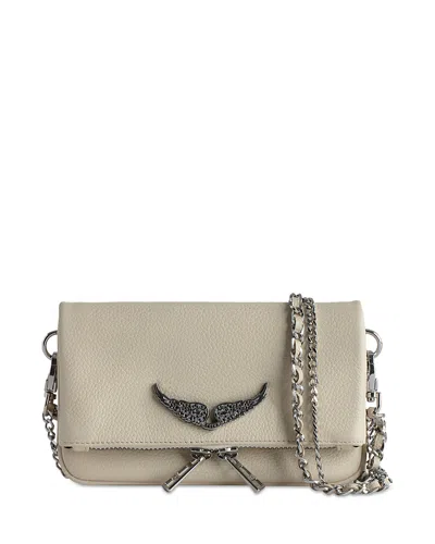 Zadig & Voltaire Zv Rock Nano Leather Swing Bag In Flash