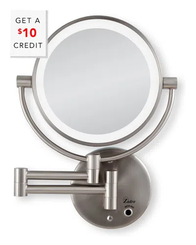 Zadro 5x/1x Cordless Led Lighted Wall Mount Mirror With $10 Credit