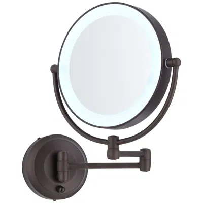 Zadro 9" Bronze Led Light Cordless Magnification Makeup Wall Mirror