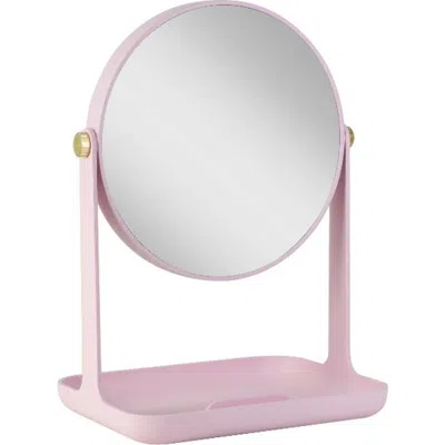 Zadro Back-to-school Makeup Mirror With Accessory Tray & Phone Holder In Rose Quartz