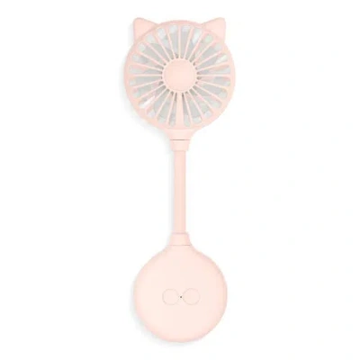 Zadro Cat Ear Beauty Fan With Suction Cup Mount In Pink