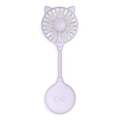 Zadro Cat Ear Beauty Fan With Suction Cup Mount In Purple