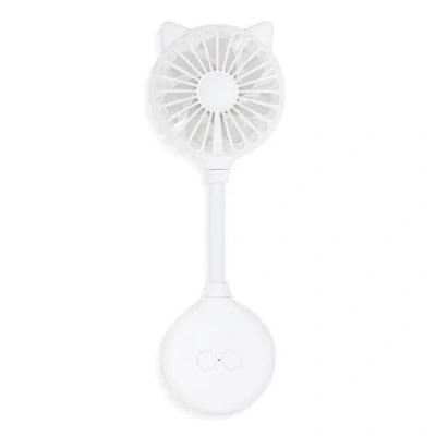 Zadro Cat Ear Beauty Fan With Suction Cup Mount In White
