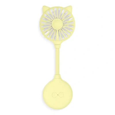 Zadro Cat Ear Beauty Fan With Suction Cup Mount In Yellow