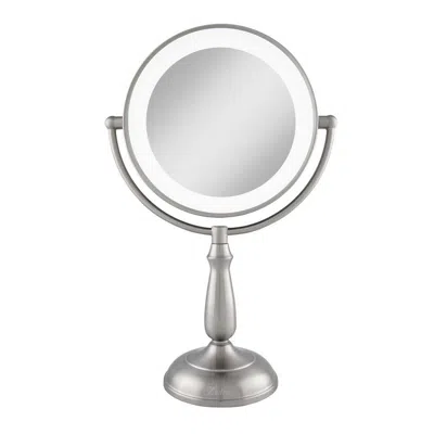 Zadro Classic Lighted Makeup Mirror With 10x/1x, Touch Control - Satin Nickel