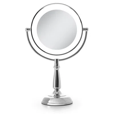 Zadro Classic Lighted Makeup Mirror With 5x/1x, Touch Control - Chrome In Silver