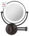 Zadro Cordless Dual Bronze Led Lighted Round Wall Mount With $15 Credit