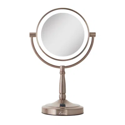 Zadro Cordless Led Lighted Makeup Mirror With 10x/1x - Rose Gold