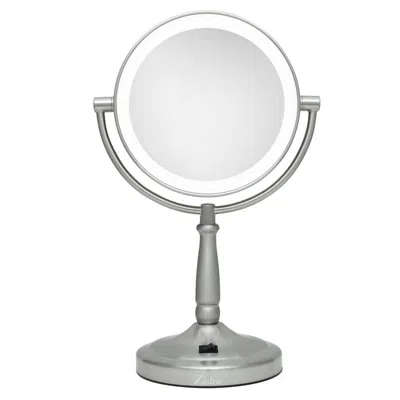 Zadro Cordless Led Lighted Makeup Mirror With 10x/1x - Satin Nickel